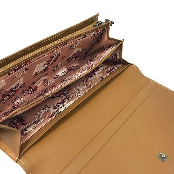 ANNA SUI アナスイ 長財布 ローラ バタフライ かぶせ レザー