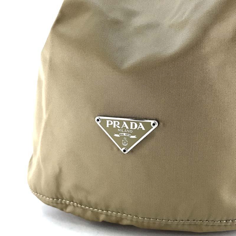 PRADA プラダ バッグ 巾着ポーチ テスート ナイロン ベージュ PRADA プラダ バッグ 巾着ポーチ テスート ナイロン ベージュ