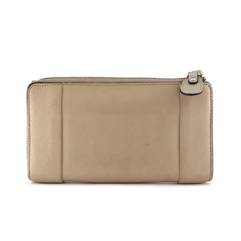 Chloe クロエ 長財布 L字ファスナー エルシー ELSIE レザー ベージュ  