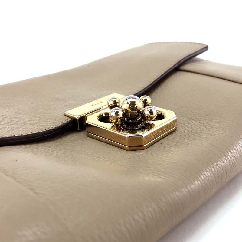 Chloe クロエ 長財布 L字ファスナー エルシー ELSIE レザー ベージュ  