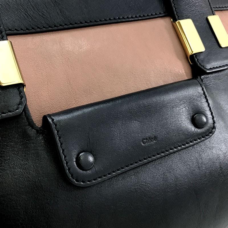 クロエアリス大バイカラーブラックグレー