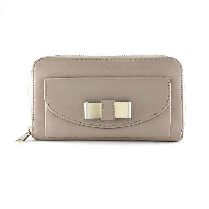 Chloe クロエ 長財布 ラウンドファスナー リボンモチーフ LILY Chloe クロエ 長財布 ラウンドファスナー リボンモチーフ LILY