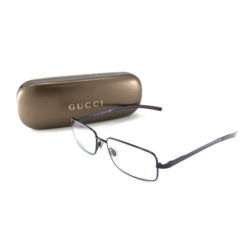 GUCCI（グッチ） 眼鏡 メガネフレーム 伊達メガネ スクエア メタル