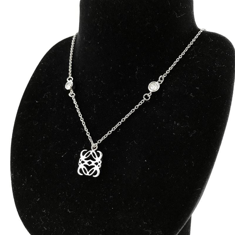 LOEWE（ロエベ） ネックレス アナグラム ロゴ 金属素材 シルバー : 2nd