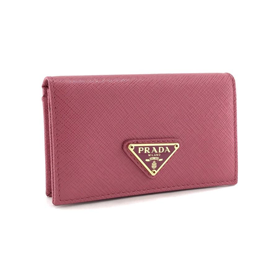 プラダ カードケース PRADA 名刺入れ サフィアーノ トライアングル SAFFIANO TRIANGLE ペオニア ピンク PEONIA  1MC122 QHH F0505 : 2h002595 : 2nd HANDS - 通販 - Yahoo!ショッピング