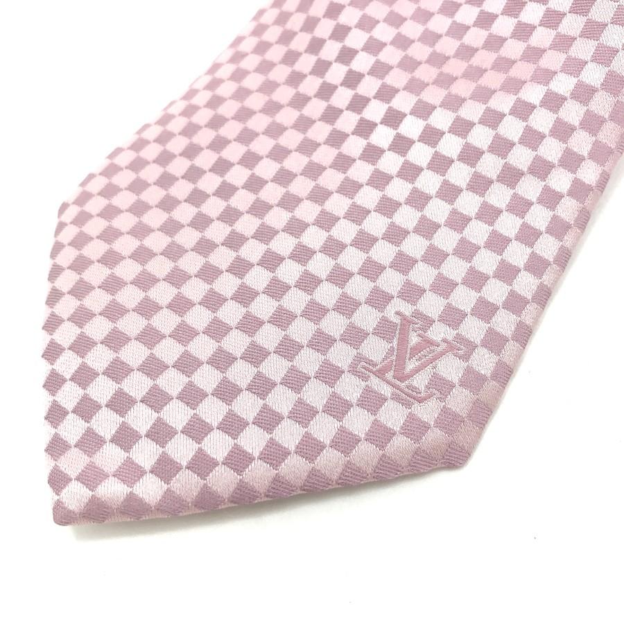 新品未使用　ルイヴィトン　Louis Vuitton ネクタイ　ピンク　紙袋付き LOUIS VUITTONネクタイ【ピンクネクタイ未使用】 新品未使用 ルイ