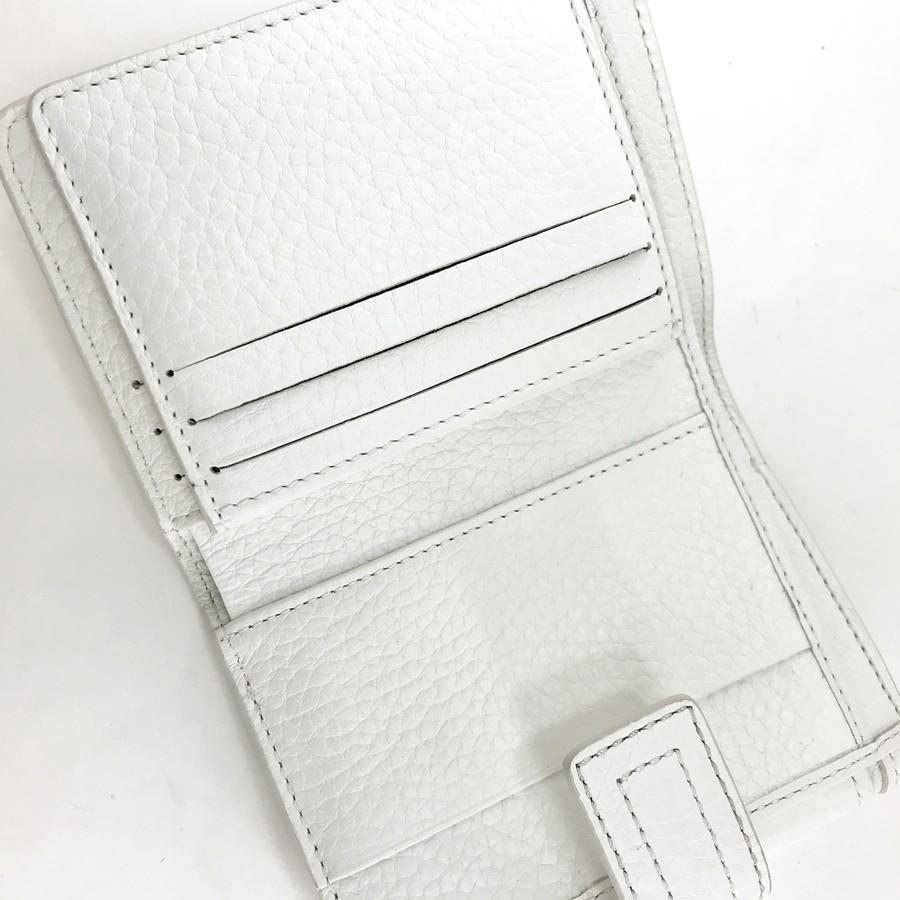 CELINE セリーヌ 財布 二つ折り Wホック マカダム 型押し レザー