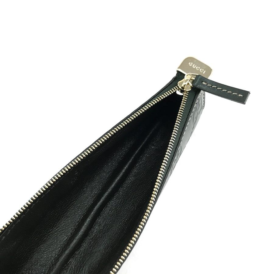 GUCCI（グッチ） ペンケース ポーチ GG柄 グッチシマ レザー ダーク