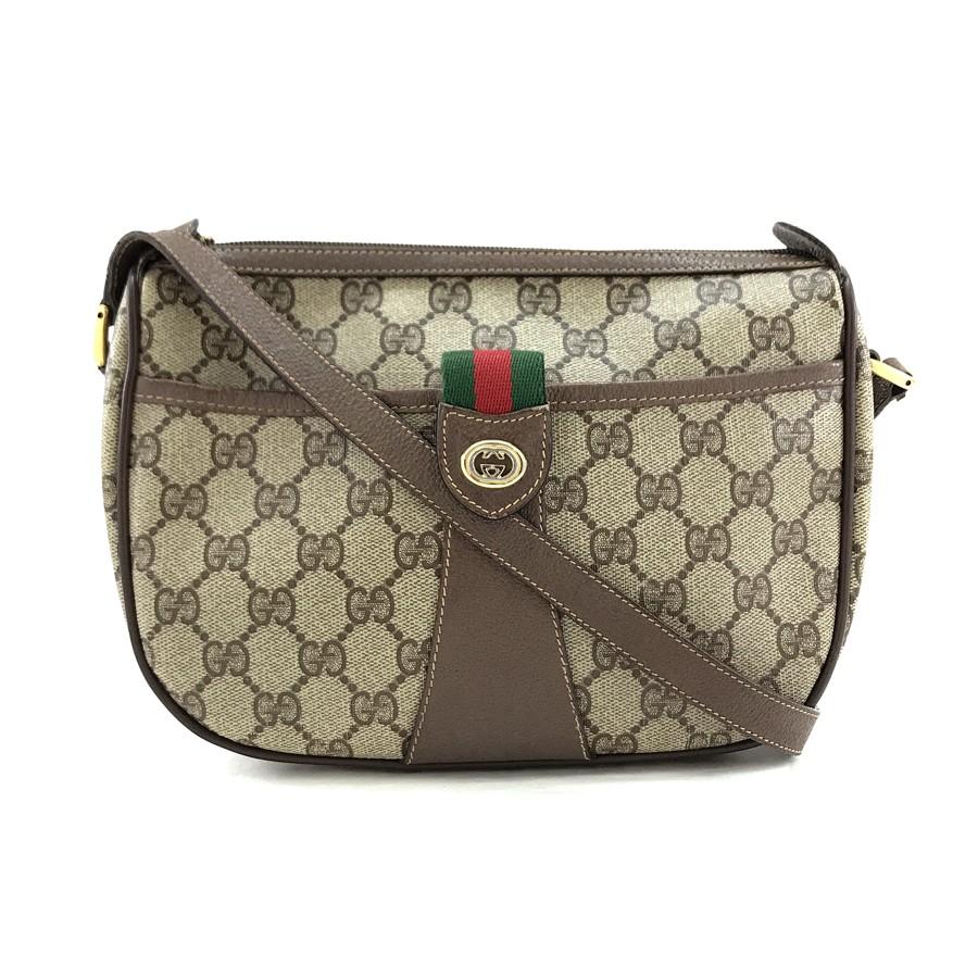 グッチ オールドグッチ OLD GUCCI バッグ ショルダーバッグ シェリーライン GGプラス GG柄 PVC ベージュ ブラウン :  2h003709 : 2nd HANDS - 通販 - Yahoo!ショッピング