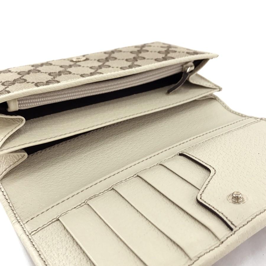 GGキャンバス グッチ GUCCI 長財布 二つ折り フラップ METAL BAR GGキャンバス グッチ GUCCI 長財布 二つ折り フラップ METAL BAR