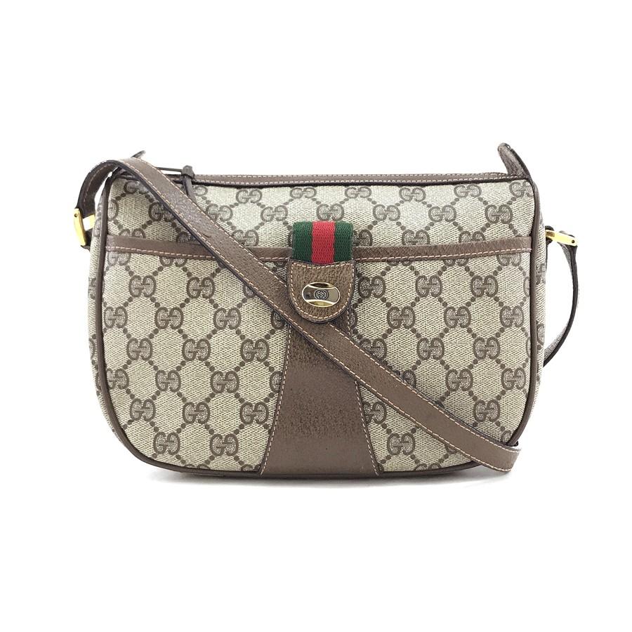 グッチ GUCCI オールドグッチ OLD GUCCI バッグ ショルダーバッグ シェリーライン GGプラス GG柄 PVC ベージュ ブラウン  :2h004136:2nd HANDS - 通販 - Yahoo!ショッピング