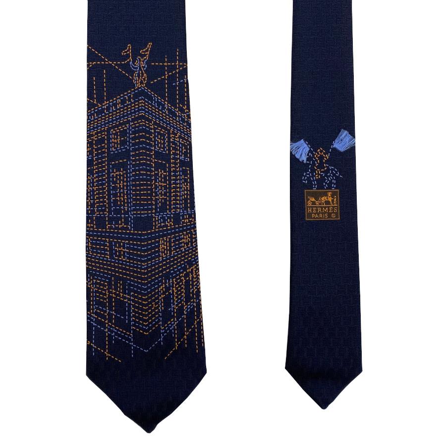 HERMES 【新品】エルメス ネクタイ シルクツイルタイ《ピケ