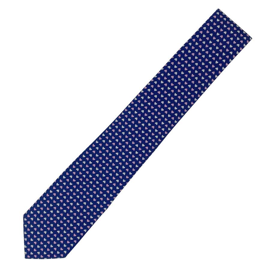 【新品】 エルメス HERMES ネクタイ ツイルタイ7cm《ラブ・ラブ》MARINE / ROSE / BLANC H339366T 02 プレゼント ギフト メンズ 男性 | HERMES | 02