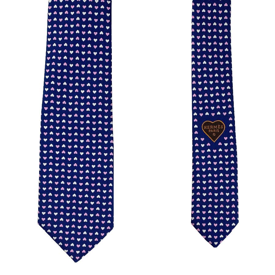 【新品】 エルメス HERMES ネクタイ ツイルタイ7cm《ラブ・ラブ》MARINE / ROSE / BLANC H339366T 02 プレゼント ギフト メンズ 男性 | HERMES | 04
