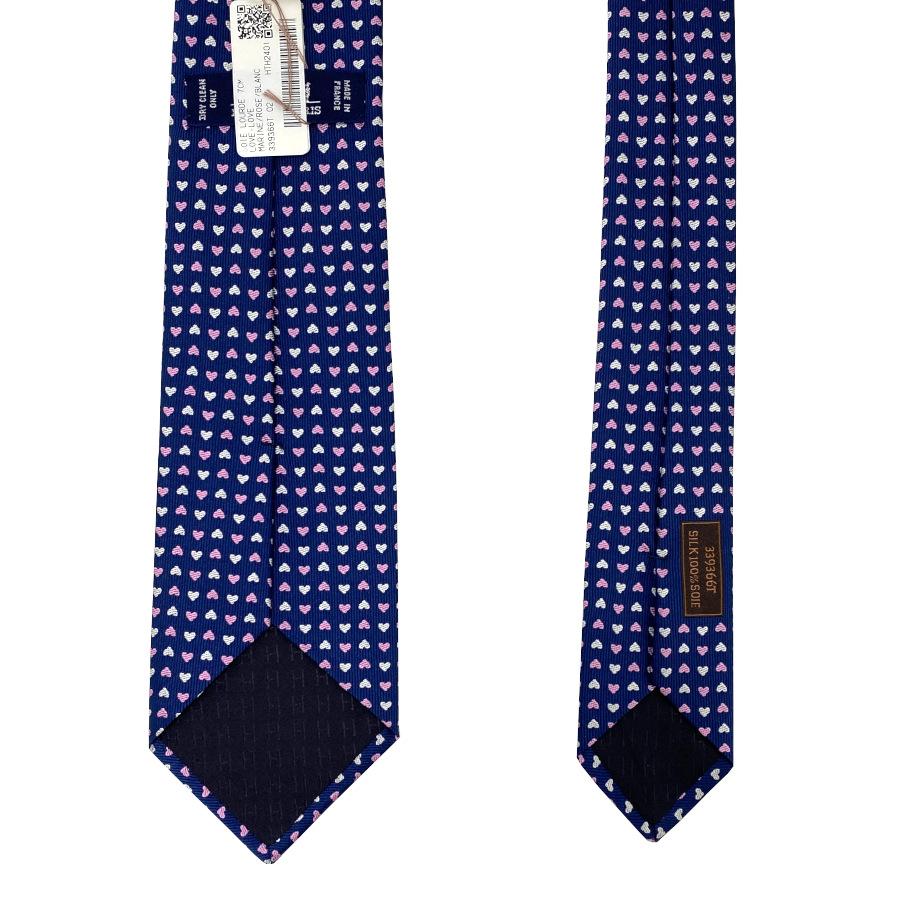 【新品】 エルメス HERMES ネクタイ ツイルタイ7cm《ラブ・ラブ》MARINE / ROSE / BLANC H339366T 02 プレゼント ギフト メンズ 男性 | HERMES | 05