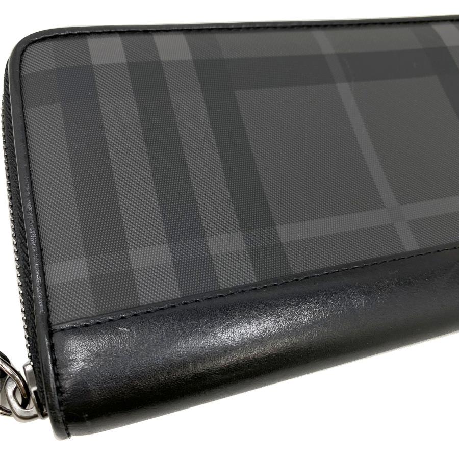 BURBERRY（バーバリー） ラウンド長財布 3801358 チェック BLACK CHECK