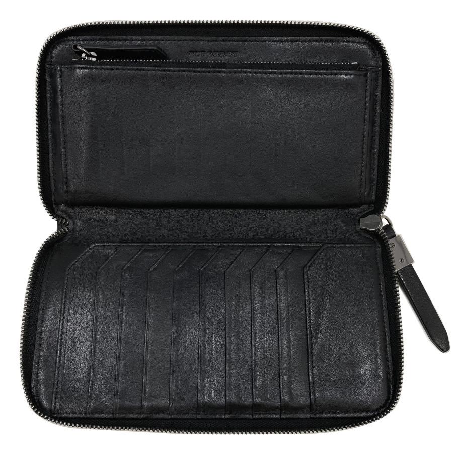 BURBERRY（バーバリー） ラウンド長財布 3801358 チェック BLACK CHECK