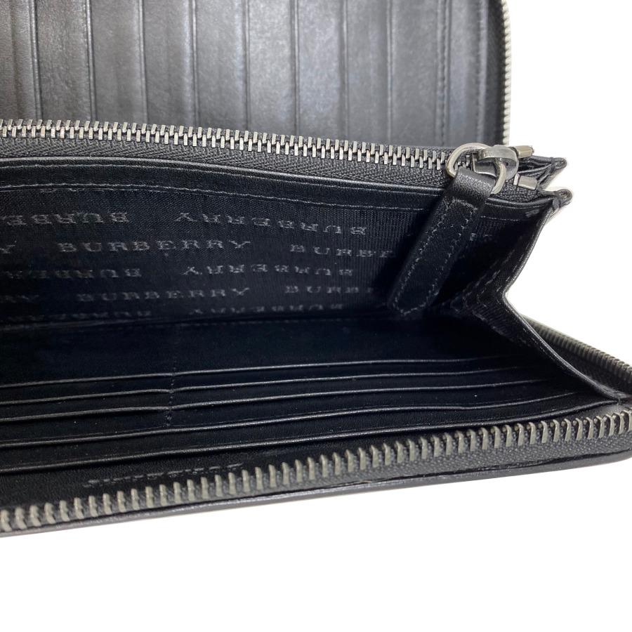 BURBERRY（バーバリー） ラウンド長財布 3801358 チェック BLACK CHECK