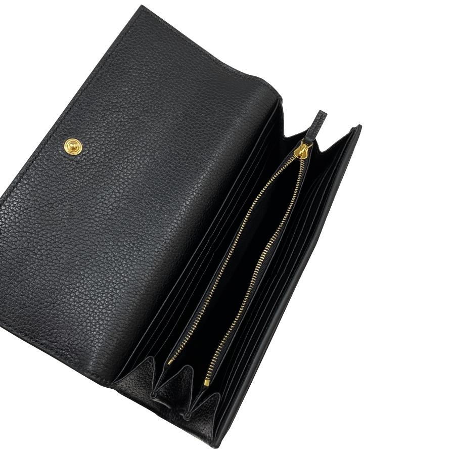 GUCCI Sylvie コンチネル長財布 黒 GUCCI（グッチ） 長財布 レディース ブラック 443436 DTD1T 1000