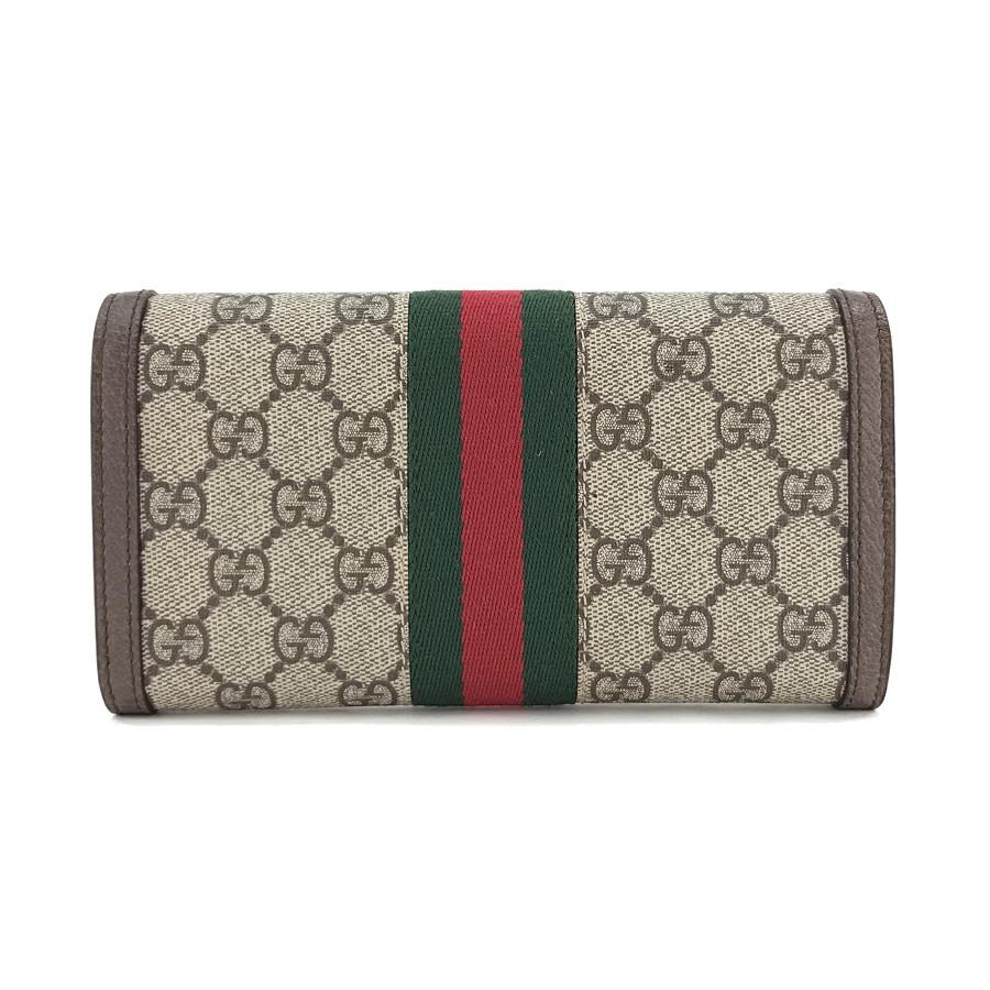 国内完売商品【新品】グッチ GUCCI オフィディア コンチネンタルウォレット ウェブ キャンバス ベージュ エボニー グリーン レッド 茶 緑 赤 523153 96IWG 8745の画像