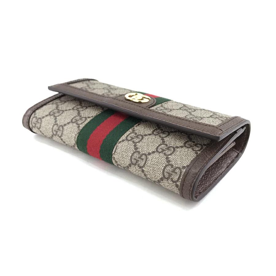 国内完売商品【新品】グッチ GUCCI オフィディア コンチネンタルウォレット ウェブ キャンバス ベージュ エボニー グリーン レッド 茶 緑 赤 523153 96IWG 8745の画像