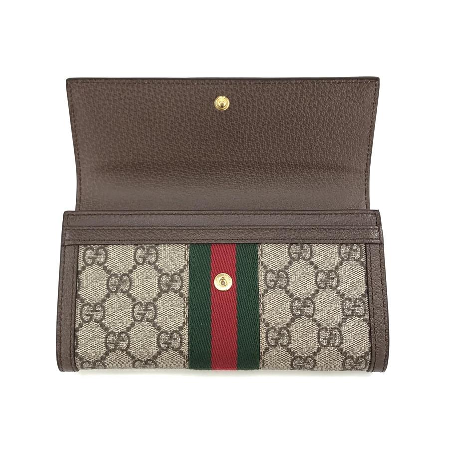 国内完売商品【新品】グッチ GUCCI オフィディア コンチネンタルウォレット ウェブ キャンバス ベージュ エボニー グリーン レッド 茶 緑 赤 523153 96IWG 8745の画像