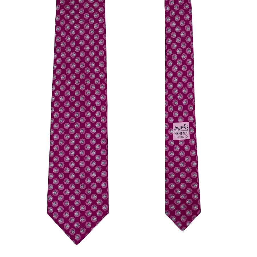 新品　正規店購入　エルメス　HERMES ネクタイ　ピンク系　8センチタイプ HERMES（エルメス） 国内完売商品【新品】エルメス ネクタイ