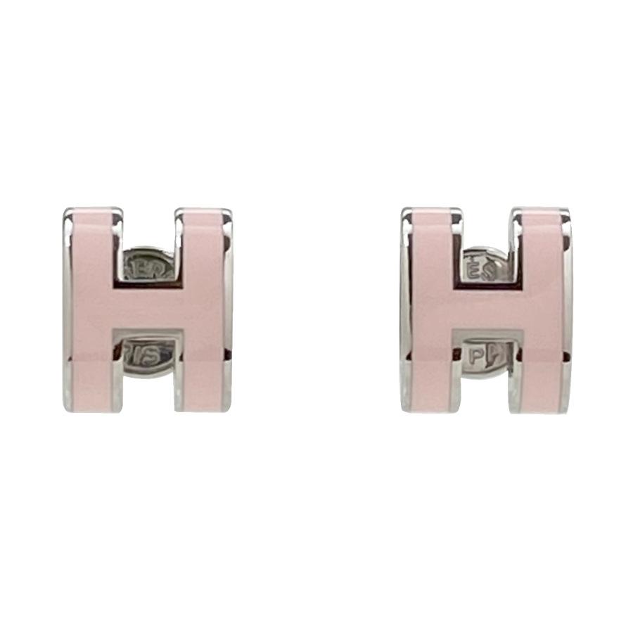 エルメス　ポップアッシュミニ　ローズドラジェ　×シルバー　ピアス(片耳) HERMES（エルメス） 【新品】エルメス ピアス 《 ポップアッシュ ミニ