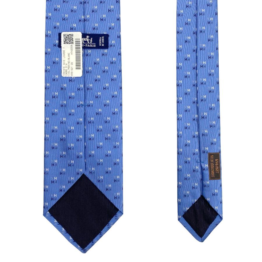 HERMES 【新品】エルメス ネクタイ ヘヴィシルクタイ 8cm《 CARRE D H