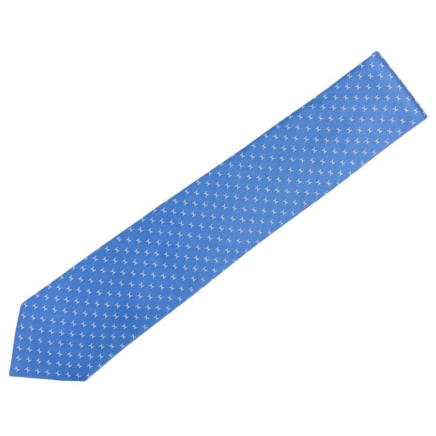 国内完売商品【新品】エルメス HERMES ネクタイ ヘヴィシルクタイ 8CM《ファイン H》ブルー ホワイト 青 白 ギフト プレゼント 男性 メンズ H659290 T07の画像