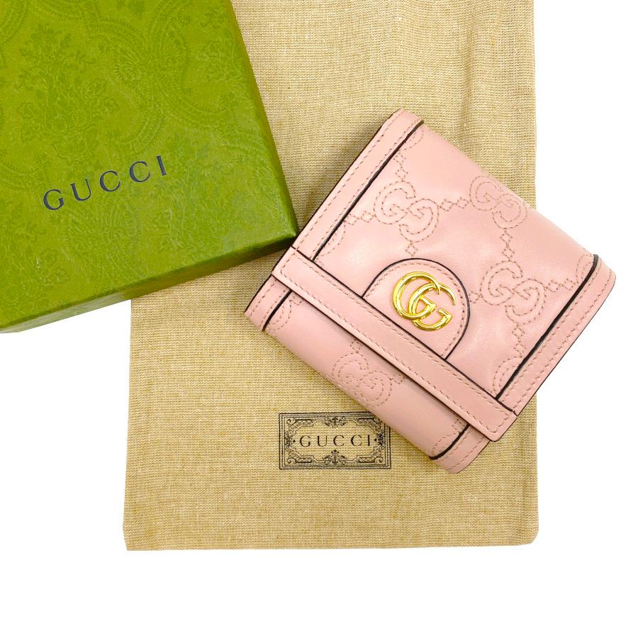 GUCCI 【新品】GUCCI グッチ 二つ折り財布 GG MATELASSE GGマトラッセ
