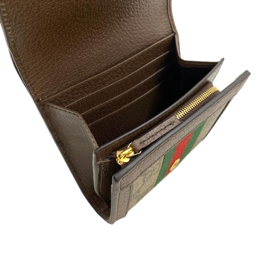 グッチ 未使用 財布/二つ折り GUCCI オフィディア 735579 96IWG 8745 ベージュ エボニー GGスプリーム レディース/メンズ【中古】 GUCCI（グッチ） 未使用 財布/二つ折り オフィディア 735579 96IWG