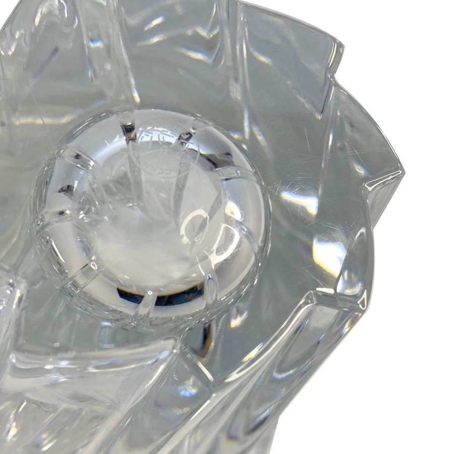 バカラ、Baccarat、オブジェクティフ 、花瓶、フラワーベース バカラ 【美品】 Baccarat オブジェクティフ ベース クリスタル