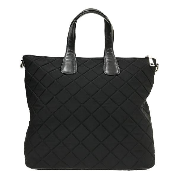 PRADA キルティングトートバッグ ブラック PRADA(PRADA)|キルティングトートバッグ|HARDOFFオフモール