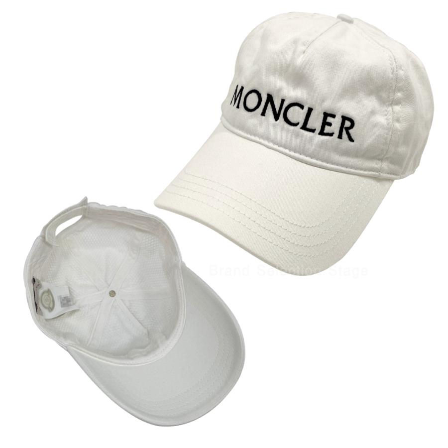 MONCLER ベースボールキャップ ホワイト　フリーサイズ MONCLER（モンクレール） 【中古】モンクレール キャップ 帽子