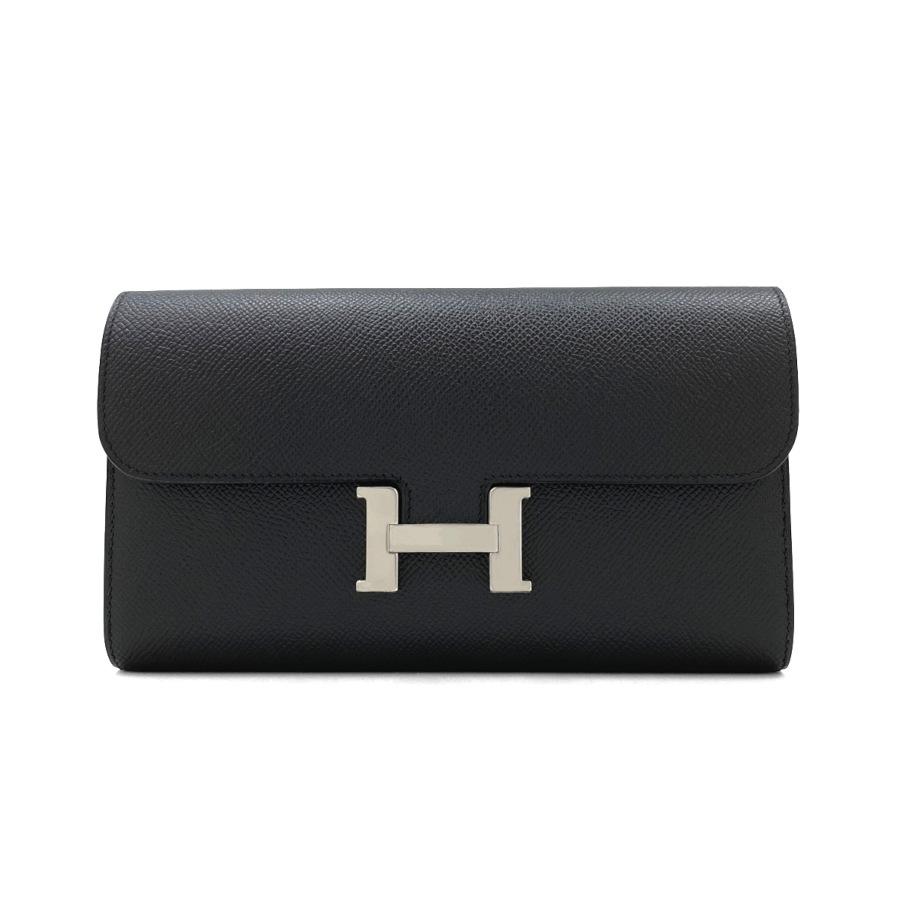 HERMES ブラック 長財布 HERMES エルメス 長財布 ドゴンロング 黒 (ブラック) トゴ