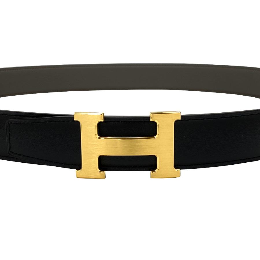 【新品】エルメス HERMES リバーシブルベルト Hバックル ゴールド金具 ブラック ゴールド レザー トゴ H064544CM2M H073967CAAC110の画像