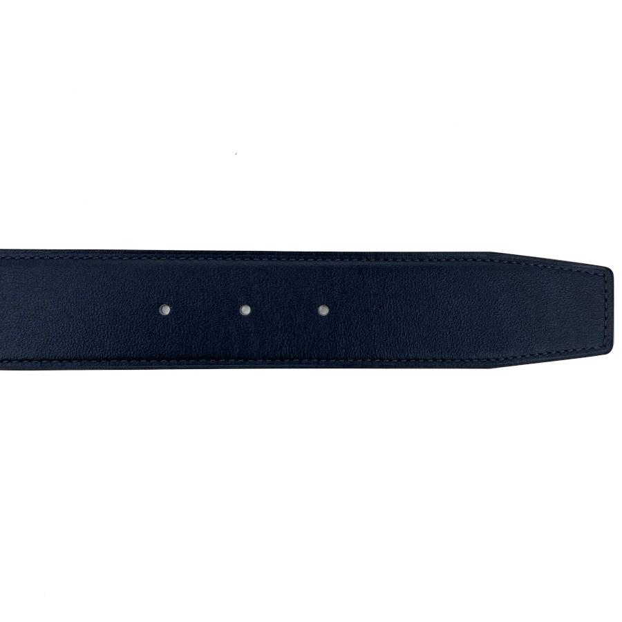 エルメス HERMES ベルト リバーシブルベルト 38 mm ブルー・マリン / グリ・エタン ボックスカーフ トーゴ フランス製 H077971CAAU100 新品の画像