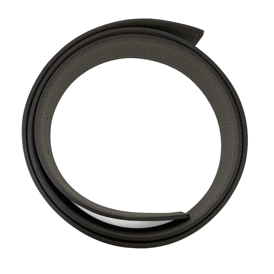 エルメス HERMES ベルト リバーシブルベルト 38 mm ブルー・マリン / グリ・エタン ボックスカーフ トーゴ フランス製 H077971CAAU100 新品の画像