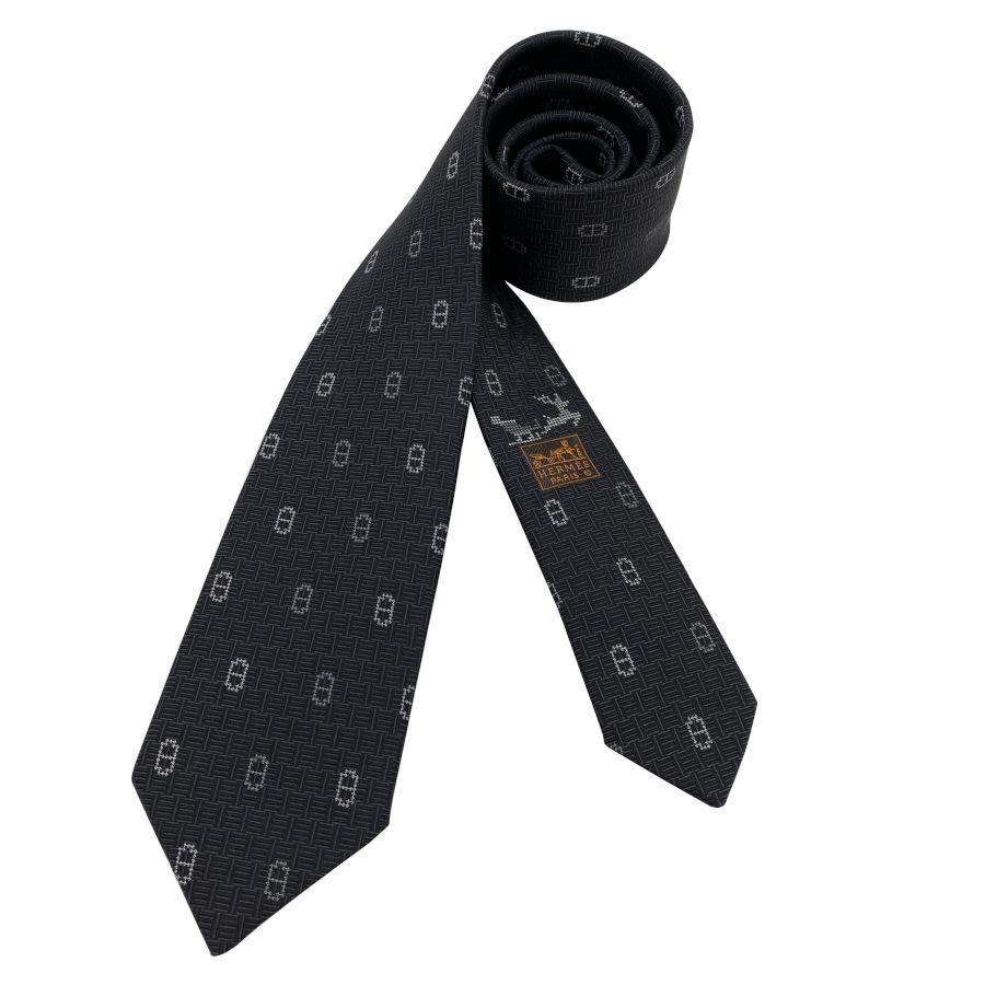 HERMES エルメス　ネクタイ【マイヨン・ディヴェール】 H柄 HERMES（エルメス） 【新品】エルメス シルクタイ 7 cm《マイヨン