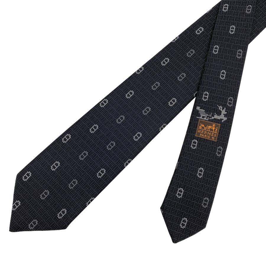 HERMES エルメス 未使用品 現行 ネクタイ マイヨン・ディヴェール H柄 HERMES（エルメス） 【新品】エルメス シルクタイ 7 cm《マイヨン