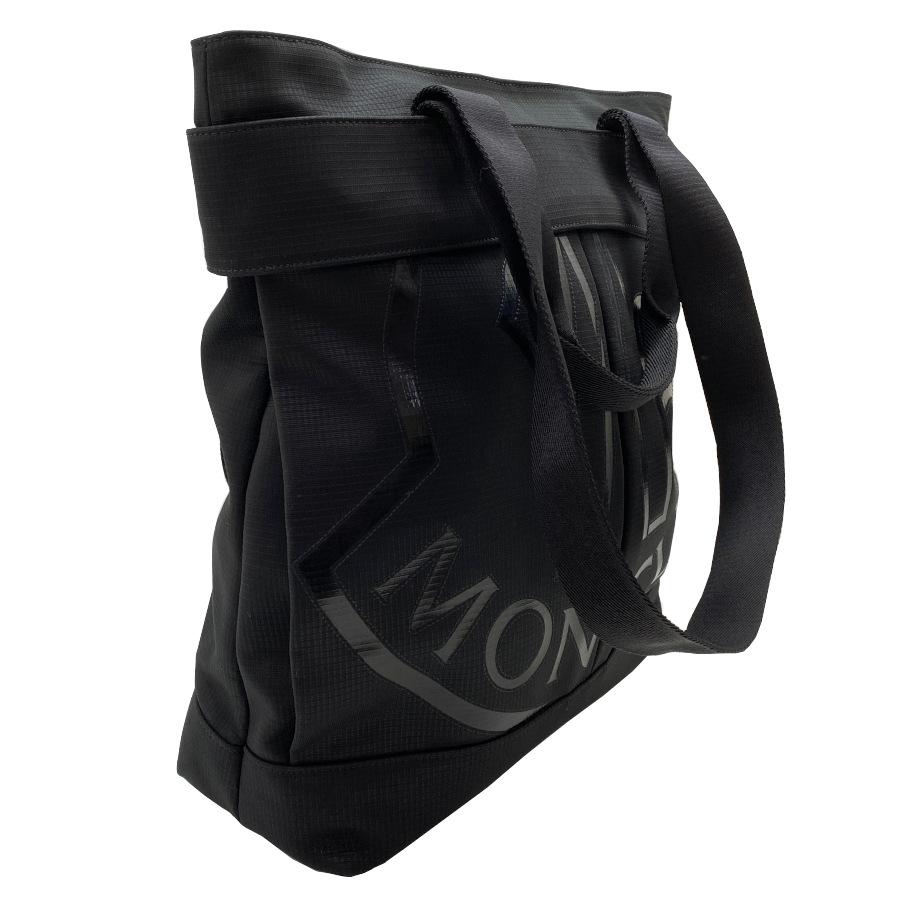 【未使用品】MONCLER モンクレール CUT TOTE SMALL / カット トート スモール トートバッグ ポリエステル ブラック メンズ レディース I209A5D00006 M3267の画像