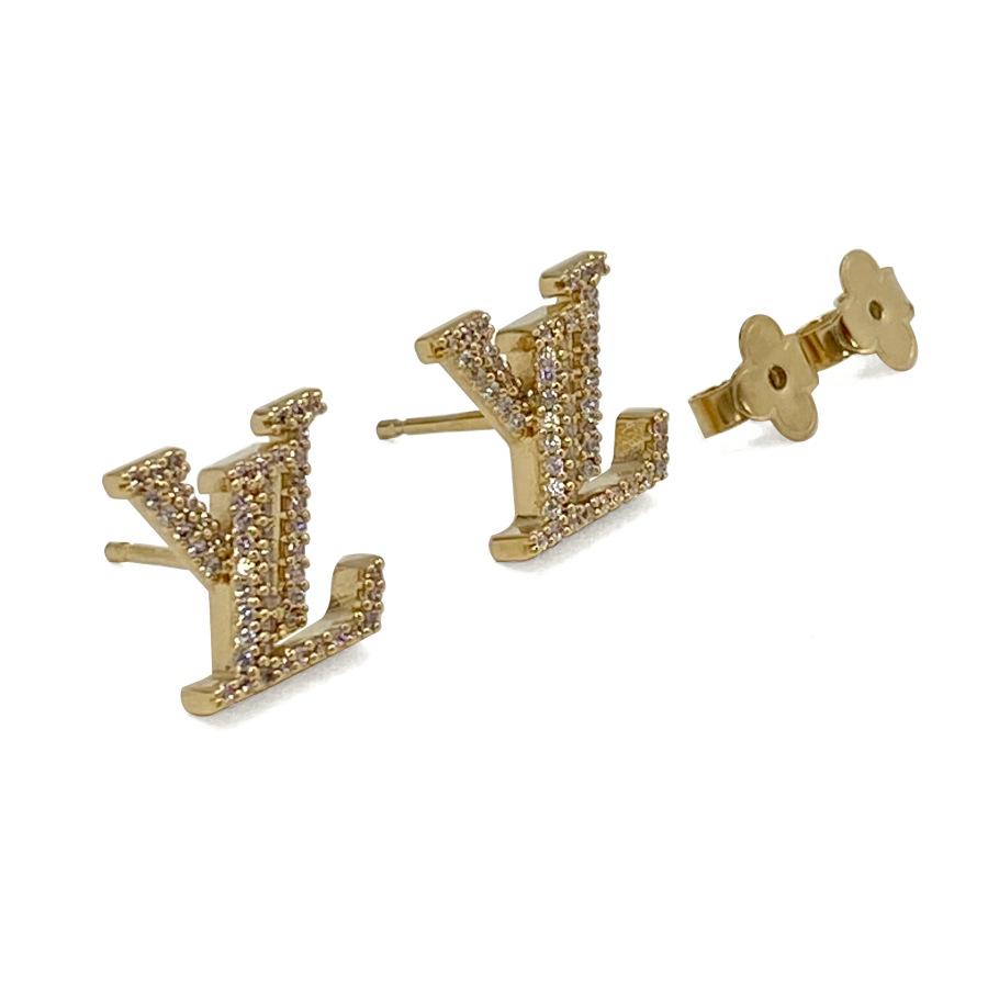 【新品】ルイヴィトン LOUIS VUITTON ピアス ブックル ドレイユ LV アイコニック ストラス ロゴ イニシャル ゴールド ストーン アクセサリー M00609 | LOUIS VUITTON | 02