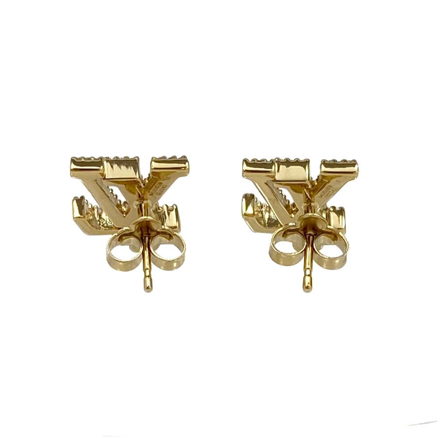 【新品】ルイヴィトン LOUIS VUITTON ピアス ブックル ドレイユ LV アイコニック ストラス ロゴ イニシャル ゴールド ストーン アクセサリー M00609 | LOUIS VUITTON | 03