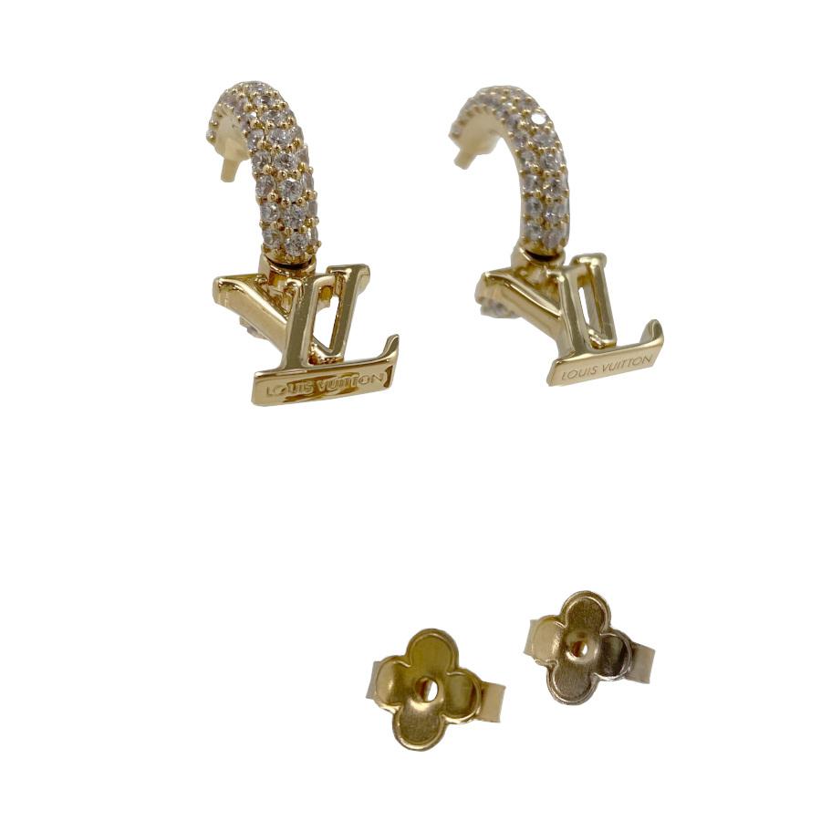 【新品】ルイヴィトン LOUIS VUITTON ピアス ピアス フープ・LV アイコニック ロゴ ゴールド ストーン LV アイコニック シグネチャー M01732 | LOUIS VUITTON | 02