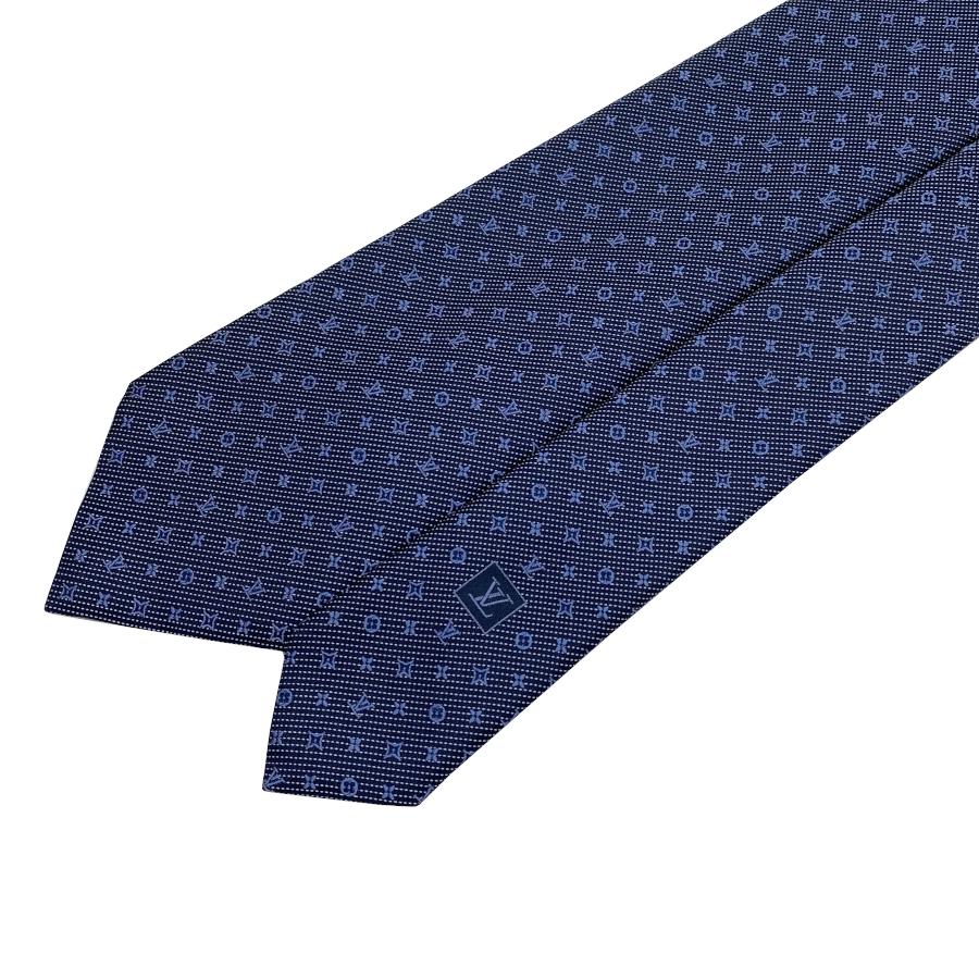 ルイヴィトン モノグラム 高級シルク ネクタイ ゴールド刺繍 イタリア製 ルイヴィトン モノグラム 高級シルク ネクタイ ゴールド刺繍