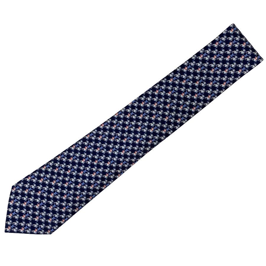 国内完売商品【新品】ルイヴィトン LOUIS VUITTON クラヴァットモンキー 8CM シルク100% マリーヌ 青 紺 ブルー ネイビー メンズ 男性 プレゼント ギフト M70976 | LOUIS VUITTON | 02