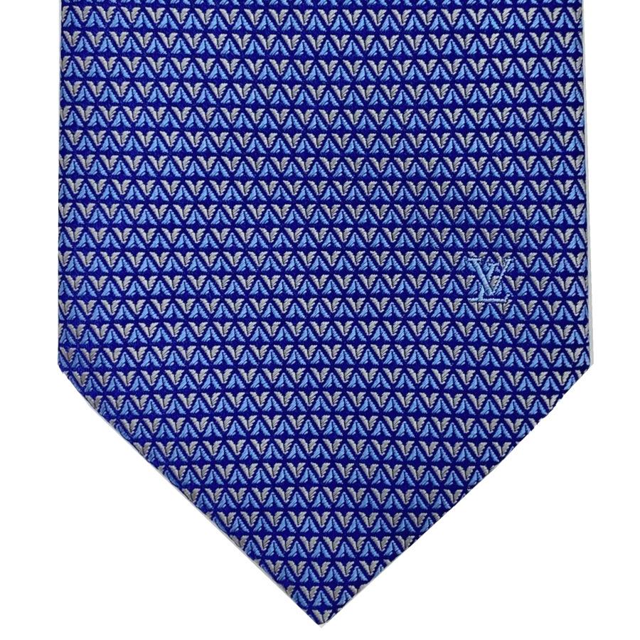 【新品】ルイヴィトン LOUIS VUITTON ネクタイ タイ クラヴァット ダイヤモンドブイ8CM ロゴ イニシャル マリーヌ ブルー 青 ギフト プレゼント メンズ M71200 | LOUIS VUITTON | 01