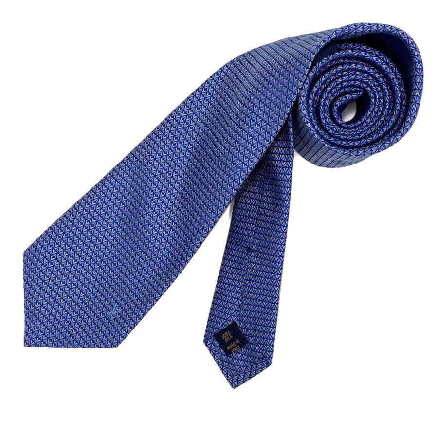 【新品】ルイヴィトン LOUIS VUITTON ネクタイ タイ クラヴァット ダイヤモンドブイ8CM ロゴ イニシャル マリーヌ ブルー 青 ギフト プレゼント メンズ M71200 | LOUIS VUITTON | 03