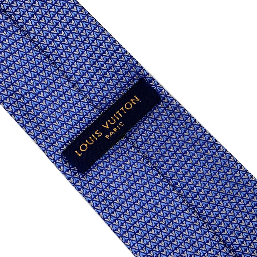 【新品】ルイヴィトン LOUIS VUITTON ネクタイ タイ クラヴァット ダイヤモンドブイ8CM ロゴ イニシャル マリーヌ ブルー 青 ギフト プレゼント メンズ M71200 | LOUIS VUITTON | 08